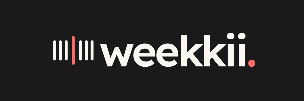 weekkii lockup for dark backgrounds